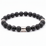 Bracelet ORION - Pierre de Lave Onyx