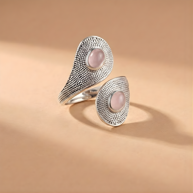 Bague SOLARA Quartz Rose
