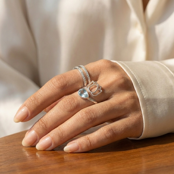 Bague SERENA Aigue Marine