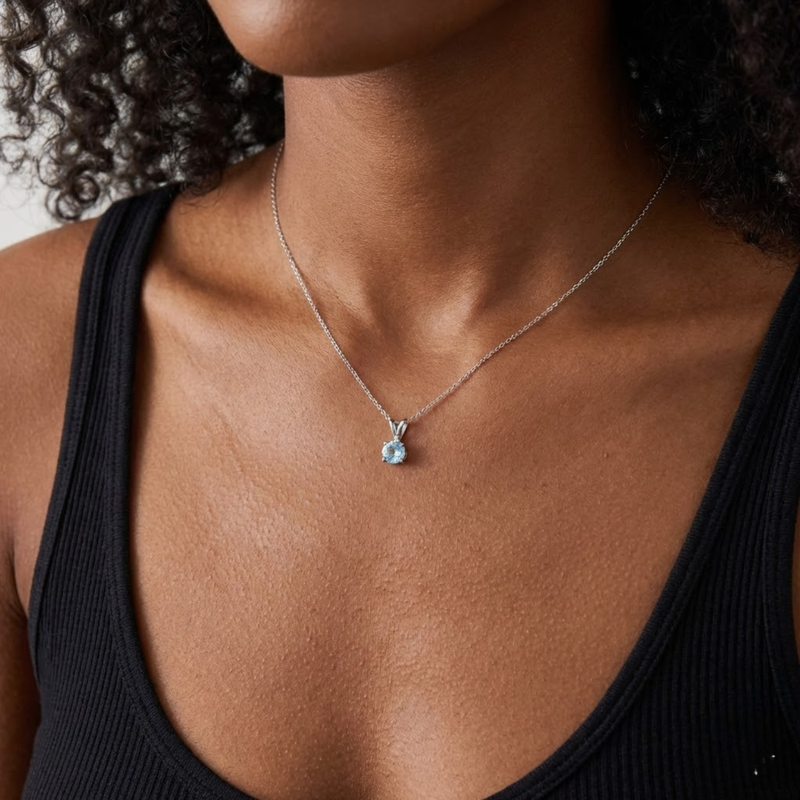 Pendentif AURORA®  Aigue-Marine