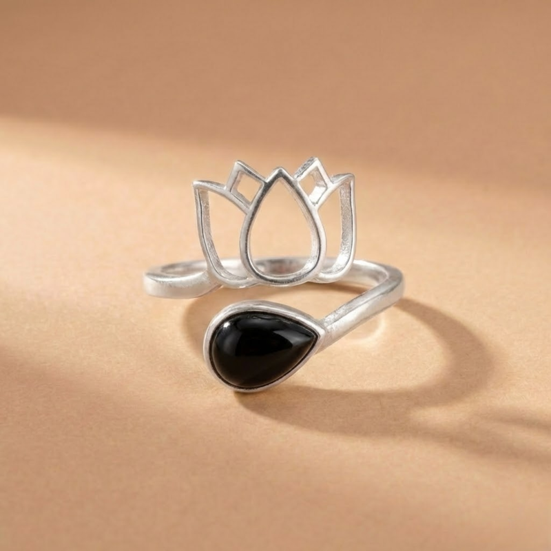 Bague SERENA Obsidienne Noire