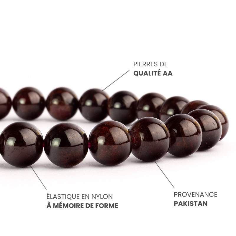 Bracelet Grenat Rouge Almandin AA