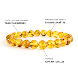 Bracelet Ambre Cognac AA