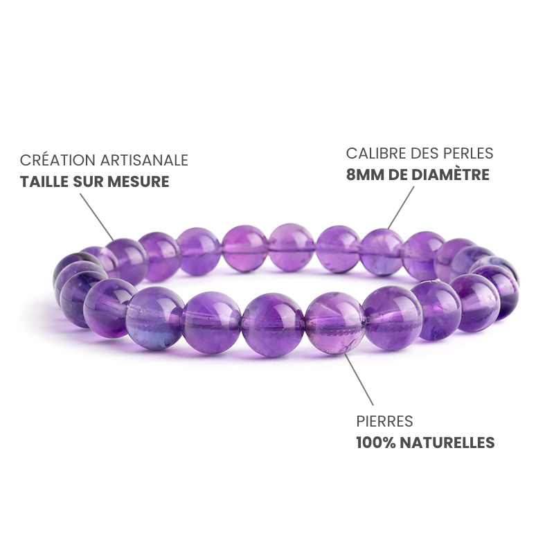 Bracelet Améthyste AAA