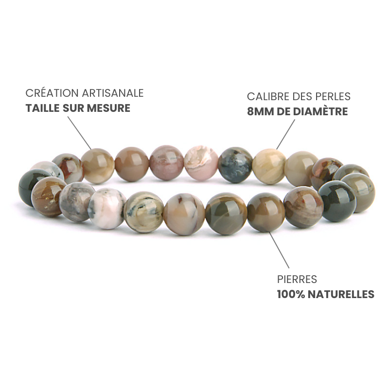 Bracelet Bois Fossile AA