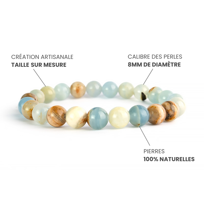 Bracelet Calcite Bleue sur Gangue AA