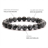 Bracelet Obsidienne Neige A