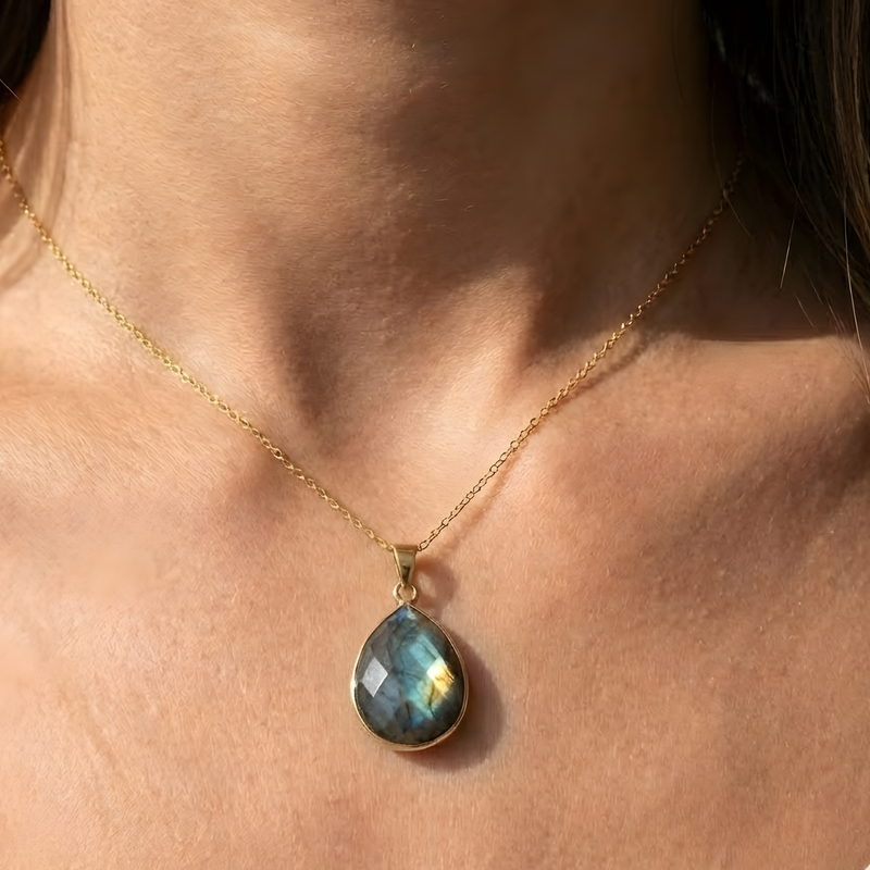 Pendentif Serti Labradorite
