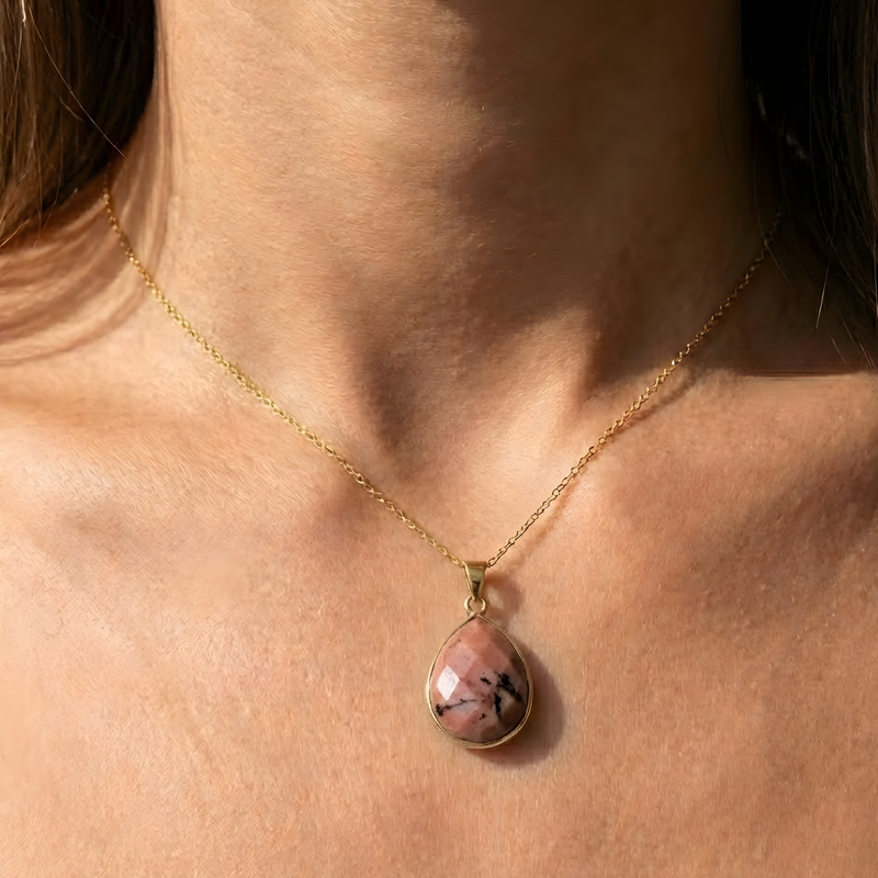 Pendentif Serti Rhodonite