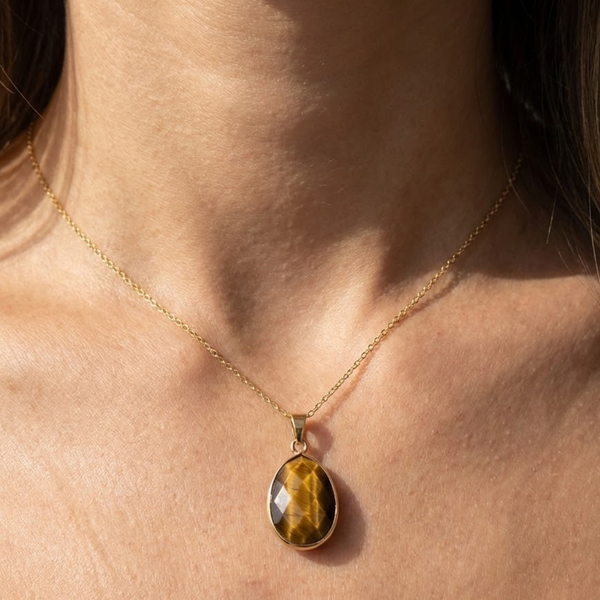 Pendentif LUCIA Oeil de Tigre