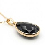 Pendentif Serti Obsidienne Noire