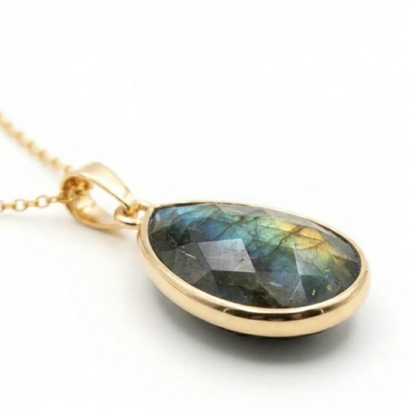 Pendentif Serti Labradorite