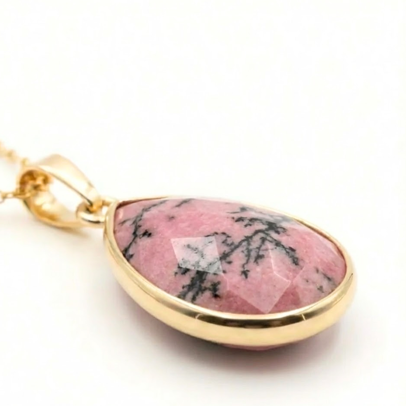 Pendentif Serti Rhodonite