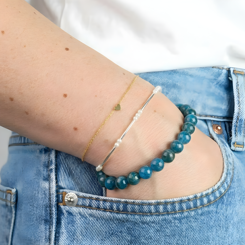 Bracelet Apatite Bleue AA