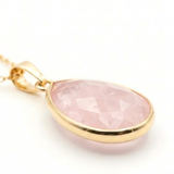 Pendentif Serti Quartz Rose