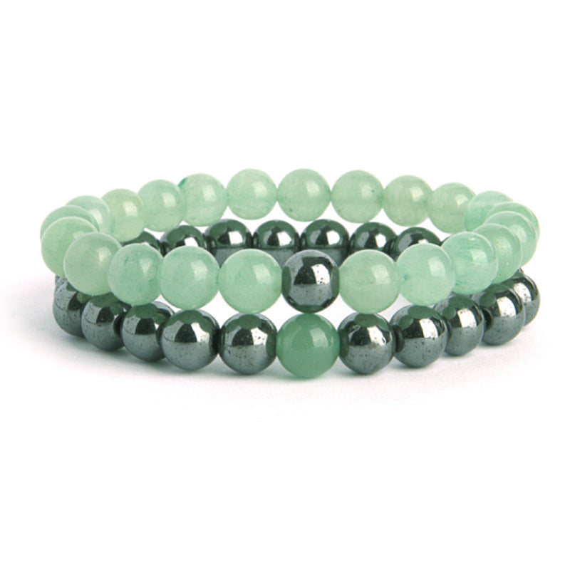 Bracelet Couple Aventurine - Hématite