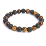 Bracelet Oeil de Tigre - Pierre de Lave