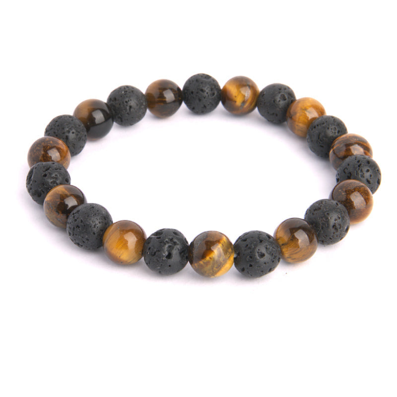 Bracelet Oeil de Tigre - Pierre de Lave