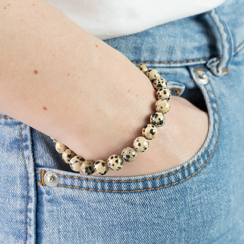 Bracelet Jaspe Dalmatien AB