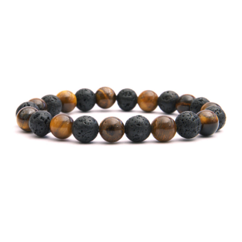 Bracelet Oeil de Tigre - Pierre de Lave