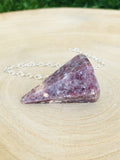 Omineral-France - Pendule en pierre <br> Lépidolite